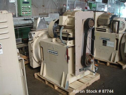 USED: Sprout Waldron/Kopper Single Disc Mill, model DM-24. Stainless steel contact surfaces, 24" diameter disc, hand wheel plate gap adjustment, gravity feed, swing away front cover, belt driven with...