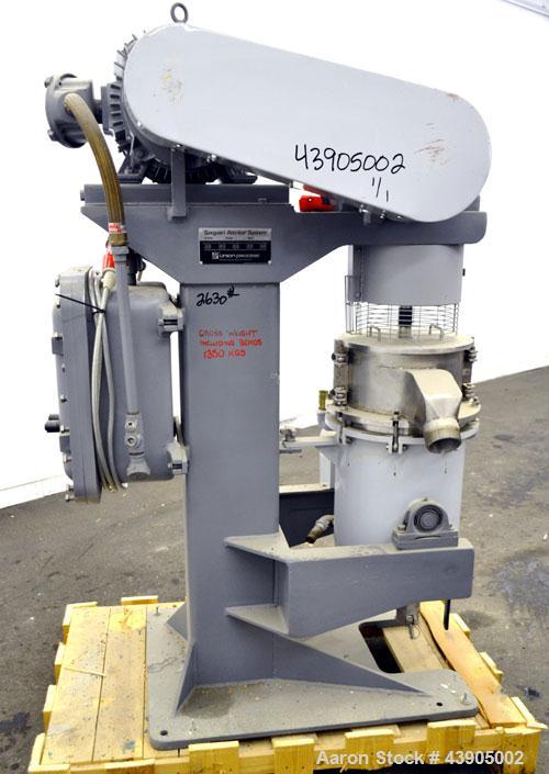 Used Union Process Szegvari Circulation Attritor Mill, Size Q6, Type CIRC, 316 Stainless Steel. Grinding tank capacity 8.2 gallons, media volume 7.5 gallon. Carbon steel jacket, attritor shaft, split...