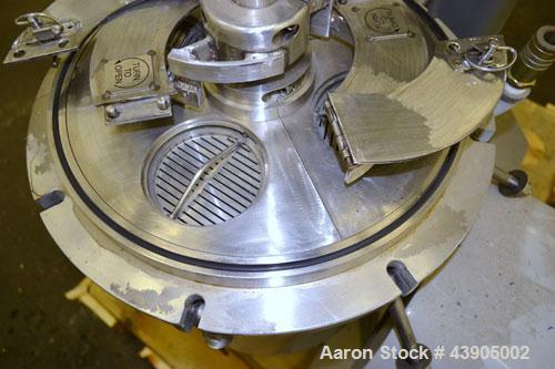 Used Union Process Szegvari Circulation Attritor Mill, Size Q6, Type CIRC, 316 Stainless Steel. Grinding tank capacity 8.2 gallons, media volume 7.5 gallon. Carbon steel jacket, attritor shaft, split...