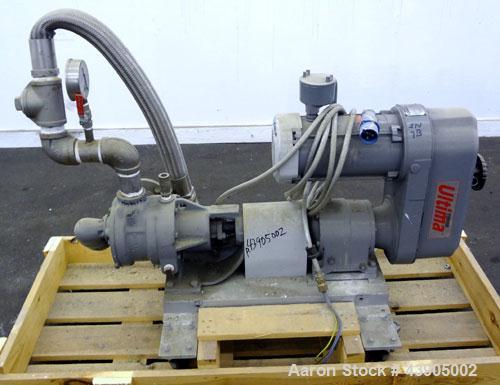 Used Union Process Szegvari Circulation Attritor Mill, Size Q6, Type CIRC, 316 Stainless Steel. Grinding tank capacity 8.2 gallons, media volume 7.5 gallon. Carbon steel jacket, attritor shaft, split...