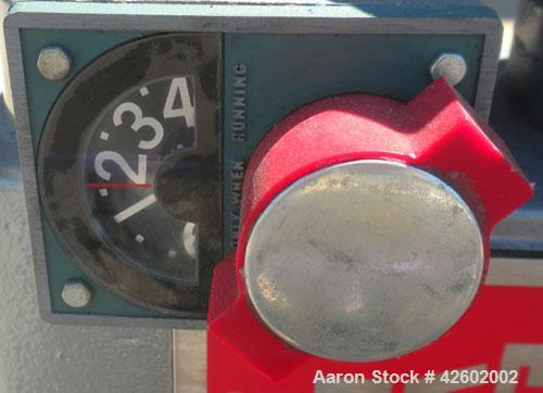 Used Szegvari Attritor, Type 01HDT, Size 01. Requires an attritor shaft and 750 CC tank. Approximate .25 liter working capacity. Driven by a 1/4 hp, 3/60/208-230/460 volt, 1728 rpm varispeed motor, 3...
