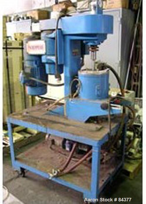 USED: Szegvari attritor, model 1S, stainless steel construction. Jacketed bowl, on base with 2 hp variable speed drive, 230/460 volt XP motor and hose pump.