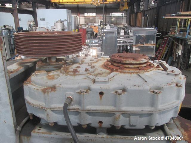 Used Union Process Szegvari Attritor, Type Batch, Model 200SDSA. Stainless steel jacketed bowl, approximately 40" diameter x 65" deep, stainless steel jacket rated 80 psi at 220 degrees F. Replaceabl...