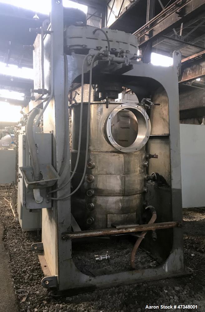 Used- Union Process Szegvari Attritor, Type Batch, Model 200SDSA. Stainless steel jacketed bowl, approximately 40" diameter ...