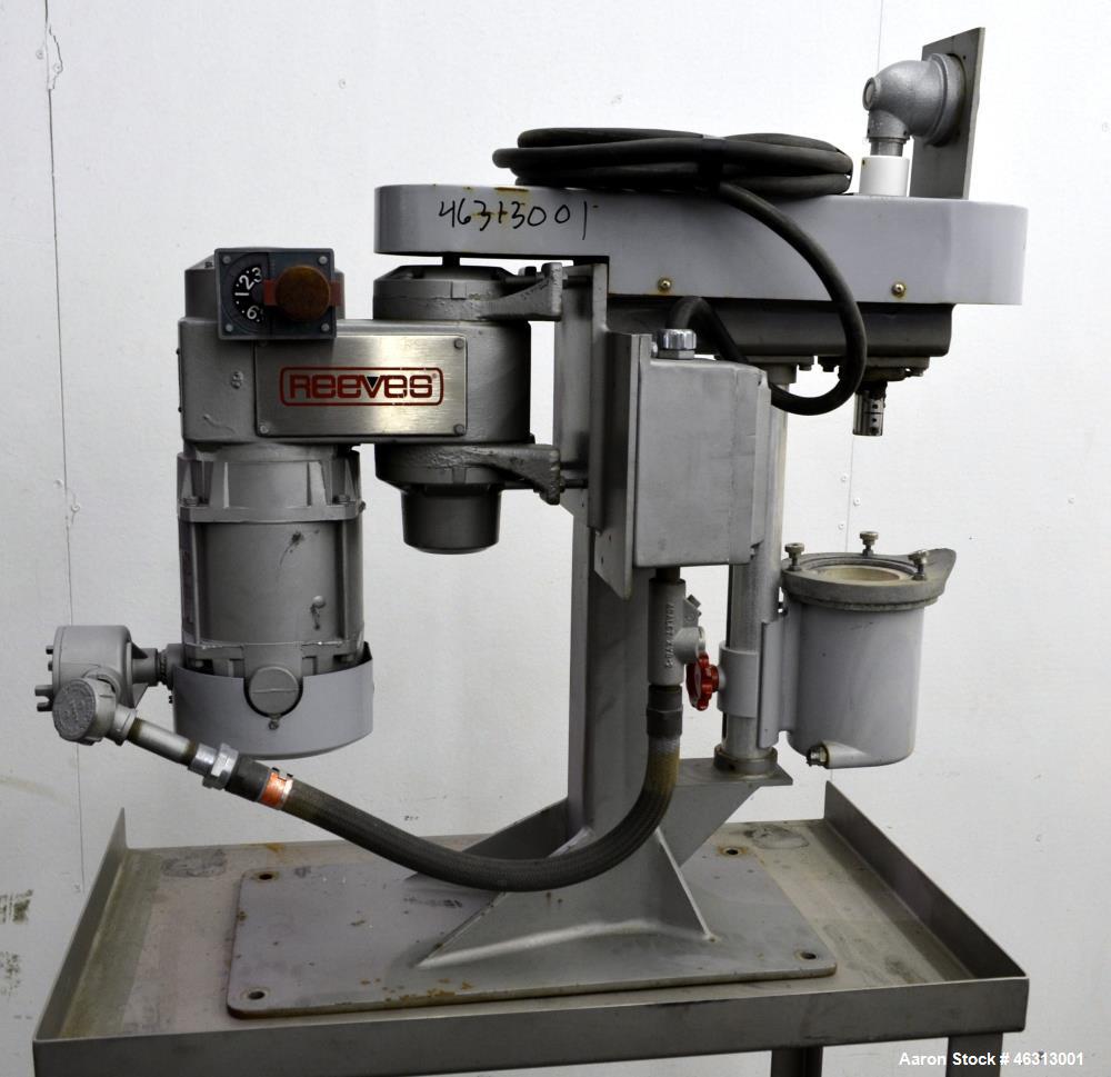Used Union Process Szegvari Laboratory Batch Heavy Duty Attritor Mill, Type 01HD, Size 01. Approximately 250cc (0.1 gallon) lined tank 3" diameter x 4-1/2" deep, carbon steel jacket. Manual bowl heig...