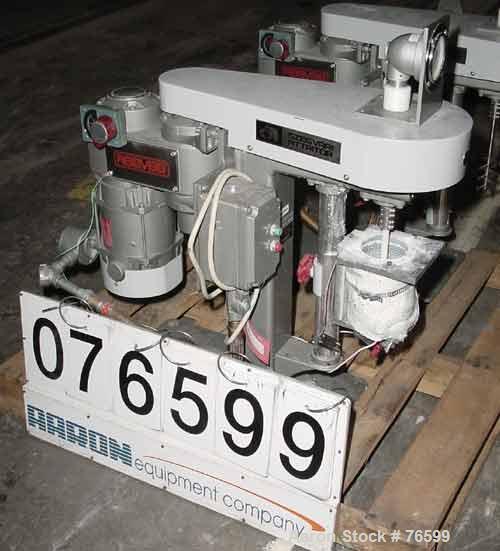 USED:Union Process type 01HD, size 01, Szegvari laboratory batchattritor mill, stainless steel. Approx 3-1/2" diameter x 4-1/2" deepmixing bowl. Stainless steel agitator arm. Driven by a 1/4 hp,3/60/...