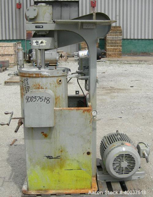 Used: Union Process Szegvari Attritor, Type 10S, Size B, 304 stainless steel. 16" x 19" carbon steel jacketed grinding chamber. 304 stainless steel coated shaft with aluminum pins. (2) piece cover. D...