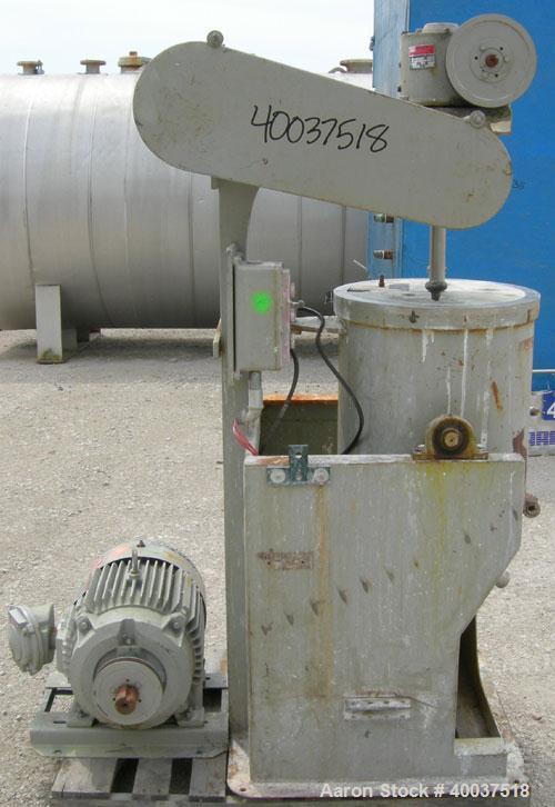 Used: Union Process Szegvari Attritor, Type 10S, Size B, 304 stainless steel. 16" x 19" carbon steel jacketed grinding chamber. 304 stainless steel coated shaft with aluminum pins. (2) piece cover. D...