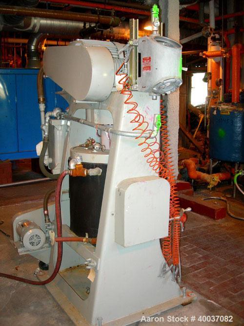 Used: Union Process Szegvari Attritor, Type 15S, Size 15. 18" x 20" jacketed stainless steel grinding chamber. 1 1/2" diameter shaft with 1" diameter carbon steel pins.(2) piece cover. Driven by an a...