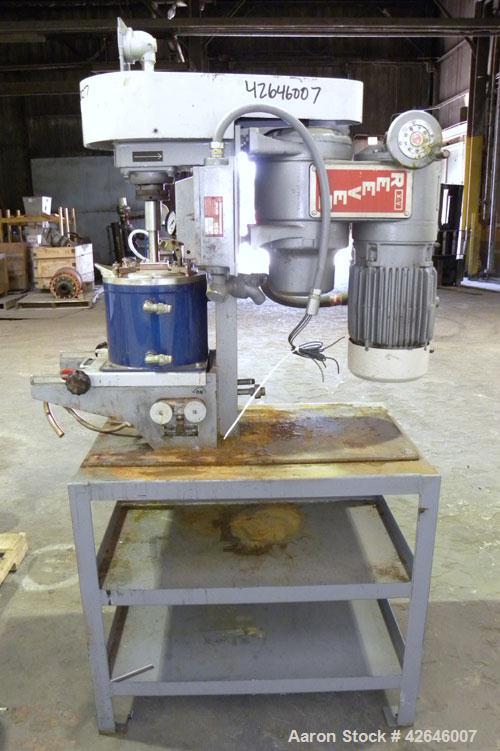 Used Union Process Szegvari Attritor Laboratory Batch Mill, Type 1 S, Size 1. Stainless steel tank, approximate 0.8 gallon working capacity, 1.5 total. 1 Gallon media volume. Carbon steel jacket. Rem...