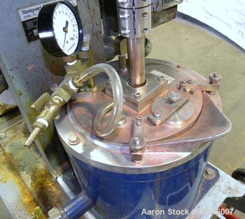 Used Union Process Szegvari Attritor Laboratory Batch Mill, Type 1 S, Size 1. Stainless steel tank, approximate 0.8 gallon working capacity, 1.5 total. 1 Gallon media volume. Carbon steel jacket. Rem...
