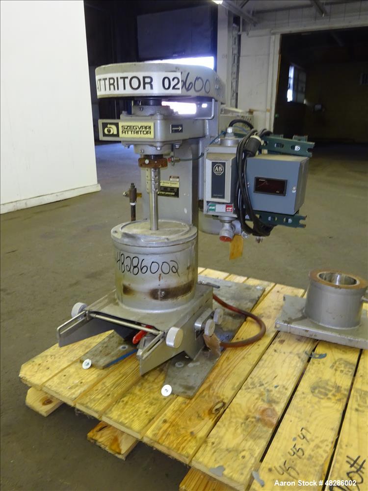 Used Union Process Szegvari Laboratory Batch Attritor Mill, Type B, Size 1S, St