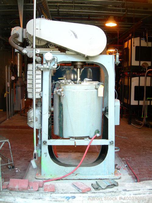 Used: Union Process Szegvari Intermitten Attritor, Type B, Size 30S. 24" x 27" jacketed stainless steel grinding chamber. 2" diameter shaft with 1" diameter carbon steel pins.(2) piece plastic cover....