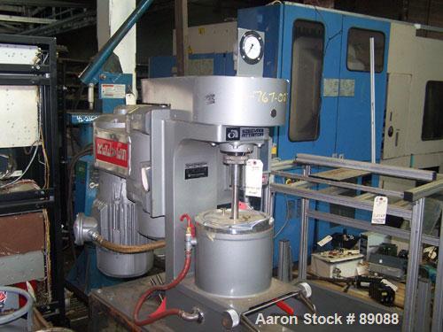 USED: Union Process laboratory batch Szegvari attritor mill, type 1S, size B, 304 stainless steel. Approximately 8" diameter x 8" deep (1.5 gallon) carbon steel jacketed mixing can, 2 piece cover. Ap...