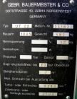Used Bauermeister Universal Mill, Model UT23, Carbon Steel. Approximately 18
