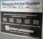 Used Szegvari Attritor, Type 01HDT, Size 01. Requires an attritor shaft and 750 CC tank. Approximate .25 liter working capacity. Driven by a 1/4 hp, 3/60/208-230/460 volt, 1728 rpm varispeed motor, 3...