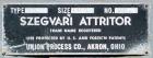 USED: Szegavari attritor, type B, size 100-SC, carbon steel.