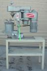 Used Union Process Intermittent Type Laboratory Batch Attritor Mill, Type 1 S, Size 1. Teflon lined tank, approximate 0.8 gallon working capacity, 1.5 total. 1 Gallon media volume. Carbon steel jacke...