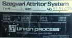 Used Union Process Intermittent Type Laboratory Batch Attritor Mill, Type 1 S, Size 1. Teflon lined tank, approximate 0.8 gallon working capacity, 1.5 total. 1 Gallon media volume. Carbon steel jacke...