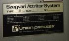 Used- Union Process Szegvari Laboratory Batch Attritor Mill, Type B, Size 1S, St