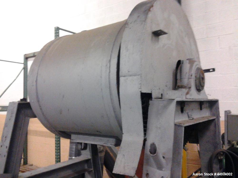 Used Ball Mill, 24 cubic foot capacity, rubber lined drum.  Includes complete mill motor, drive unit, control panels, electrical connection boxes.