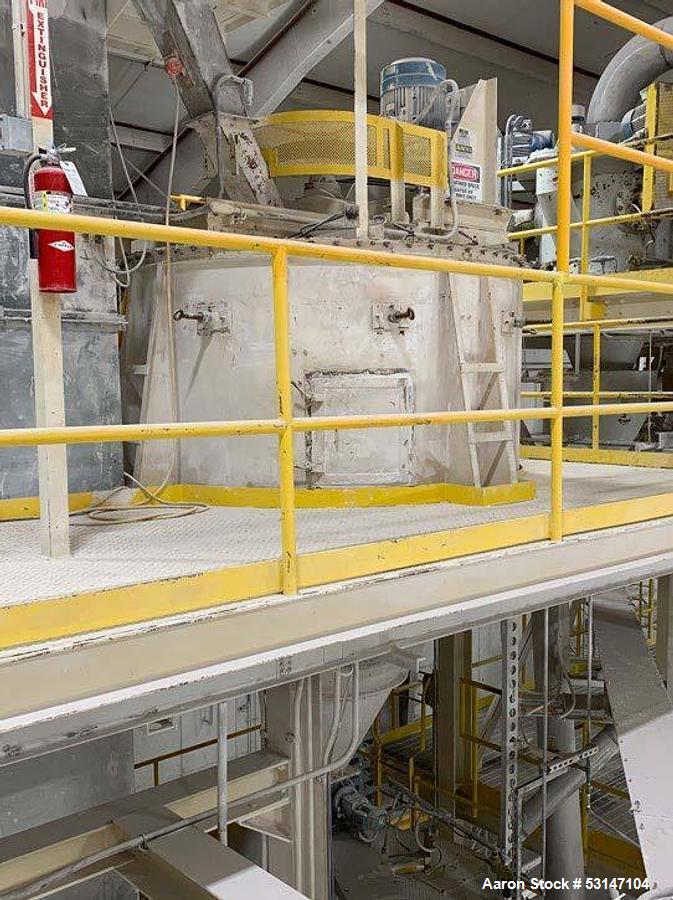 Used ANIVI 8’ x 15’ Ball Mill Grinding System – 370 HP Drive, Air Classifier & Dust Collection, Complete Zircon Milling Plant