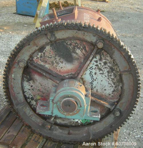 Used Abbe Engineering Company Ball Mill, carbon steel. Approximately 30'' diameter x 30'' long non-lined, non-jacketed chamber. Approximate 14.7 cubic feet, 110 gallon capacity. Internal lifter bars....