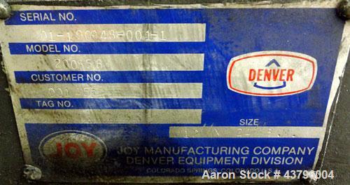 Used- Carbon Steel Denver Equipment Batch Ball Mill, Sixe 12” x 24” B.M., Model 200858