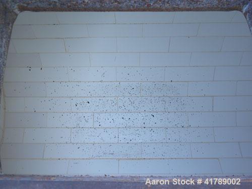 Used Ball Mill, Brick Lined/Carbon Steel. Approximately 21" diameter x 32" straight side. Approximate 6.4 cubic foot capacity (47.95 gallon). 12 1/2" x 8 1/2" charge/ discharge with cover. Driven by ...