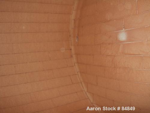 USED: Patterson ball mill, carbon steel, lined non-jacketed chamber 32" diameter x 44" long, 153 total gallon capacity. 12" x 8" charge port with 2 covers. Driven by a 5 hp, 3/60/220/440 volt, 1750 r...