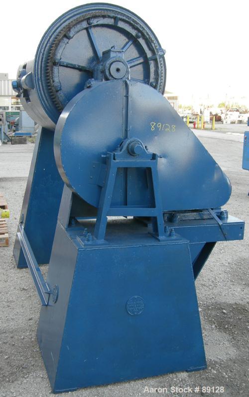 USED: Paul O Abbe Ball mill, model 5ABM, carbon steel. Cylinder approximately 37" diameter x 49" long, 13" x 14" charge port...