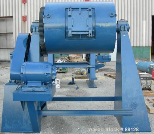 USED: Paul O Abbe Ball mill, model 5ABM, carbon steel. Cylinder approximately 37" diameter x 49" long, 13" x 14" charge port...