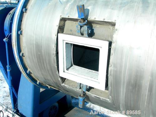 USED: Paul O Abbe ball mill, model 6BM. Carbon steel Teflon lined jacketed chamber. Internal rated atmos, jacket rated 40 psi. 32" diameter x 36" long, 125 total gallon capacity, 60 gallon working ca...