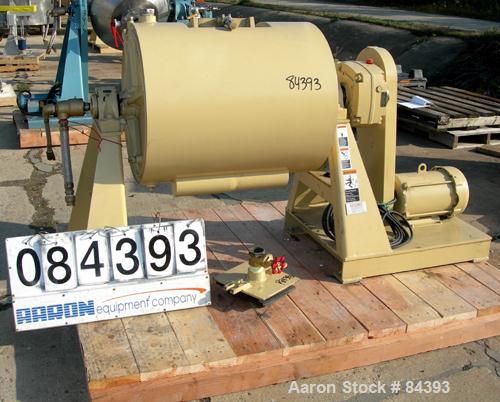 USED: Paul O Abbe ball mill, model BM8A. 24" diameter x 30" long inside shell. Cylinder material abrasion resistant steel. Fully welded lifter bars. Total mill volume 70 gallons. Free flowing cooling...