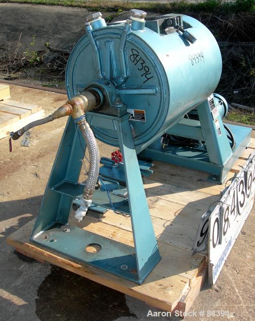 USED: Paul O Abbe ball mill, model BM-8. 18" diameter x 24" long inside shell. Cylinder material abrasion resistant steel. Fully welded lifter bars. Total mill volume 26 gallons. Free flowing cooling...