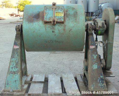 Used Paul O Abbe Ball Mill, Brick Lined. Approximate 32" diameter x 33" straight side. Approximate 12.6 Cubic Foot Capacity (94.3 Gallon). 9 1/2" x 7 3/4" charge/discharge with cover. Driven by a 3 H...