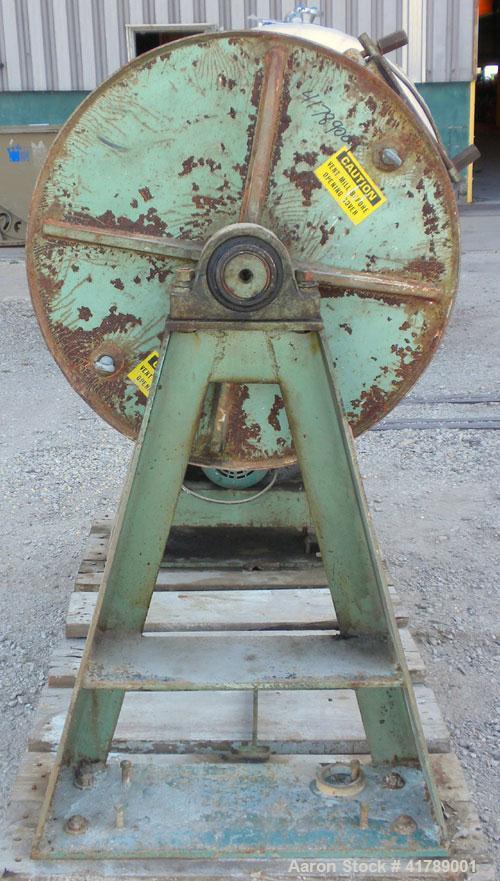 Used Paul O Abbe Ball Mill, Brick Lined. Approximate 32" diameter x 33" straight side. Approximate 12.6 Cubic Foot Capacity (94.3 Gallon). 9 1/2" x 7 3/4" charge/discharge with cover. Driven by a 3 H...