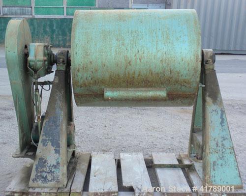 Used Paul O Abbe Ball Mill, Brick Lined. Approximate 32" diameter x 33" straight side. Approximate 12.6 Cubic Foot Capacity (94.3 Gallon). 9 1/2" x 7 3/4" charge/discharge with cover. Driven by a 3 H...