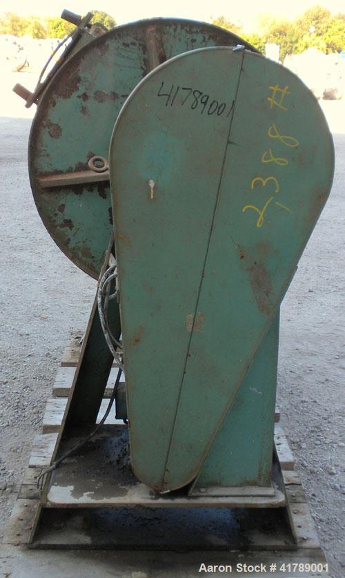 Used Paul O Abbe Ball Mill, Brick Lined. Approximate 32" diameter x 33" straight side. Approximate 12.6 Cubic Foot Capacity (94.3 Gallon). 9 1/2" x 7 3/4" charge/discharge with cover. Driven by a 3 H...