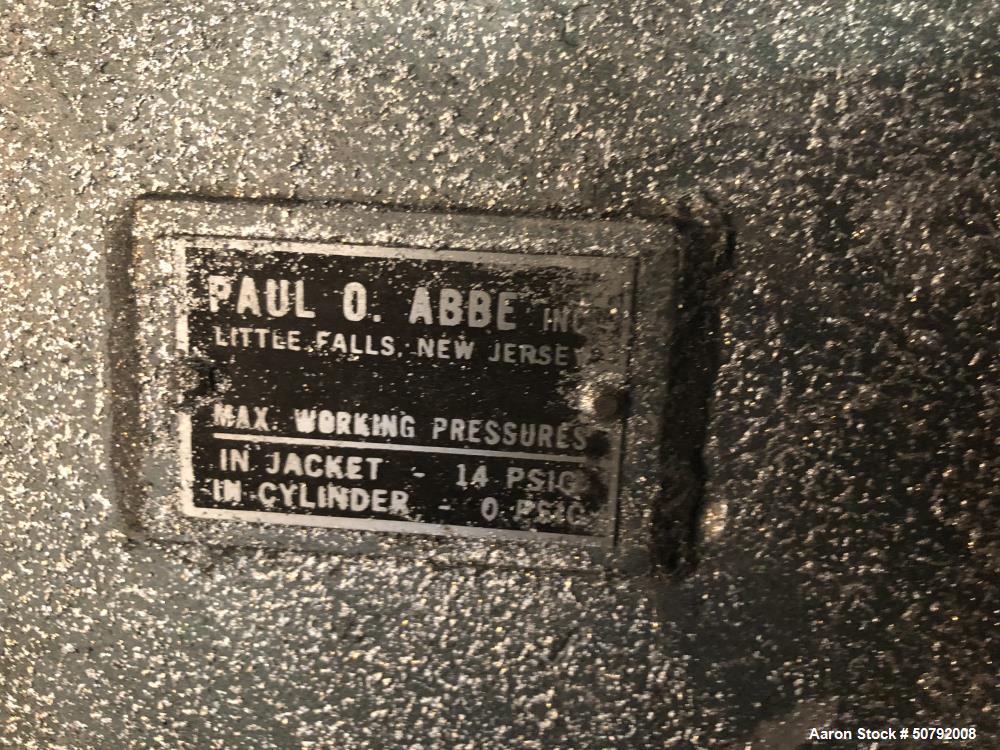 Used Paul O. Abbe 50" x 135" Jacketed Rotary Ball Mill