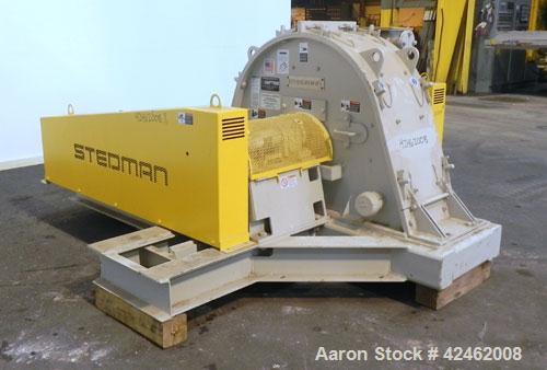 Unused- Stedman F Series Multi-Row Cage Mill Crusher, Model F-36D10-47X, Carbon Steel. (2) Row design, 4’’ pin diameter. Large outer cage driven by a 50 hp, 3/60/208-230/460 volt, 1770 rpm motor, sma...