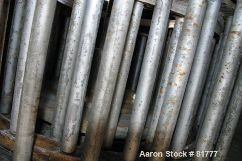 USED: Stedman multi-row cage mill, model Y30H3-00. Carbon steel. 30" diameter x 12" wide 4 row counter rotating cages. Cage pins are 1" diameter. Rated approx 3 tph, 1/2" max feed size. 10 hp and 15 ...