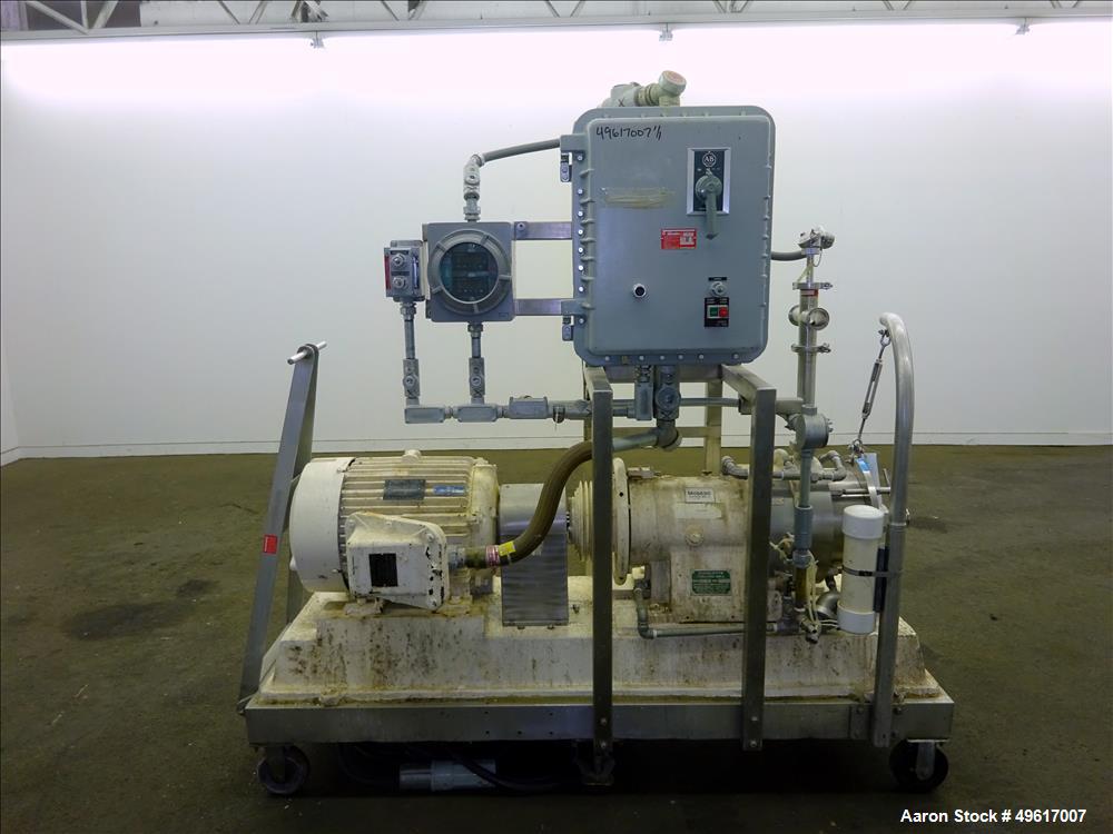 Used Charlotte Colloid Mill, Model SD 40, 316 Stainless Steel.