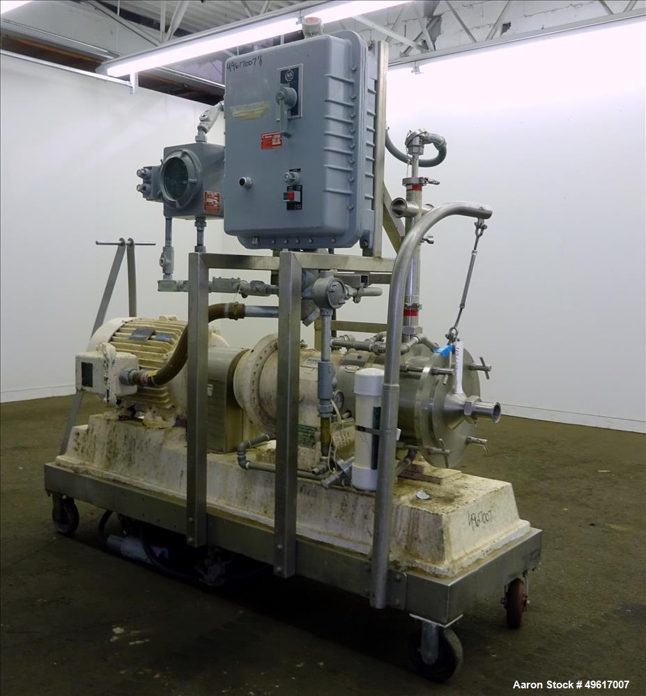 Used Charlotte Colloid Mill, Model SD 40, 316 Stainless Steel.