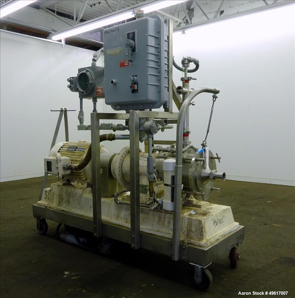 Used Charlotte Colloid Mill, Model SD 40, 316 Stainless Steel.