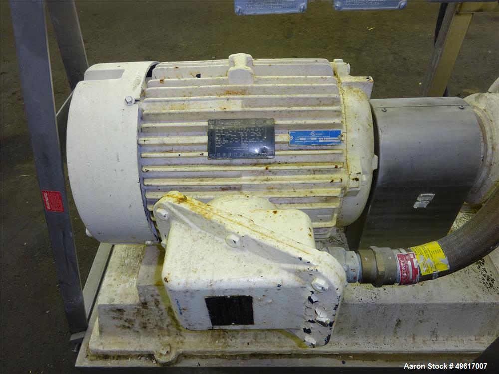 Used Charlotte Colloid Mill, Model SD 40, 316 Stainless Steel.
