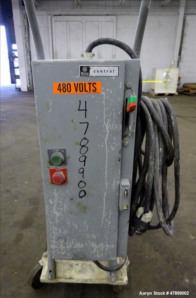 Used Charlotte Colloid Mill, Model SD 2, 316 Stainless Steel, Sanitary Design. Jacketed chamber approximately 7-1/2" diameter x 4" deep. Grooved stator & rotor. Approximate 1" diameter inlet/outlet. ...