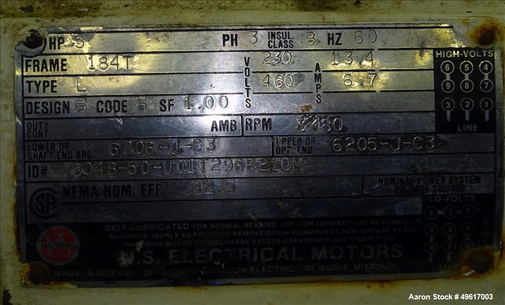 Used Charlotte Colloid Mill, Model SD 5.