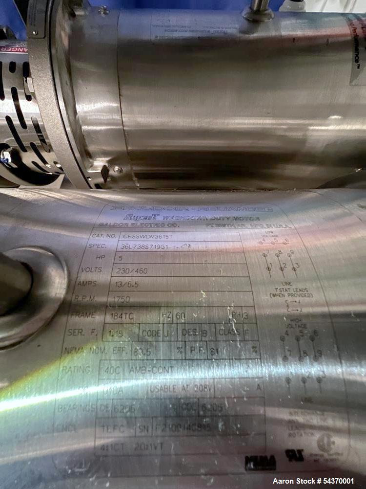 Unused Fristam Model 25-53 Powder Blending System – 300 lb/min Induction, 150 GPM, Stainless Steel