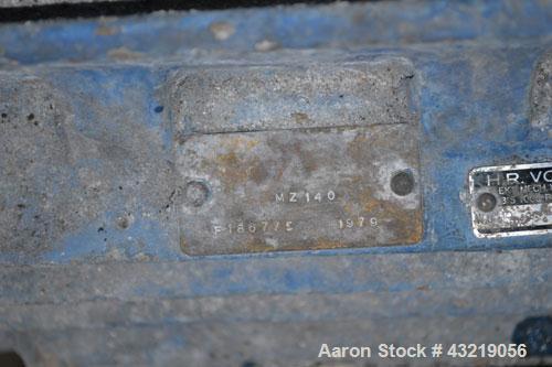 Used Fryma In-Line Colloid Mill, Model MZ-140, Stainless Steel. Approximate 2-7/8" Inlet/outlet. Adjustable stator clearance, cooling jakcet to head. Driven by a 2.2kw (3hp), 3/50/380 volt, 2940 rpm ...